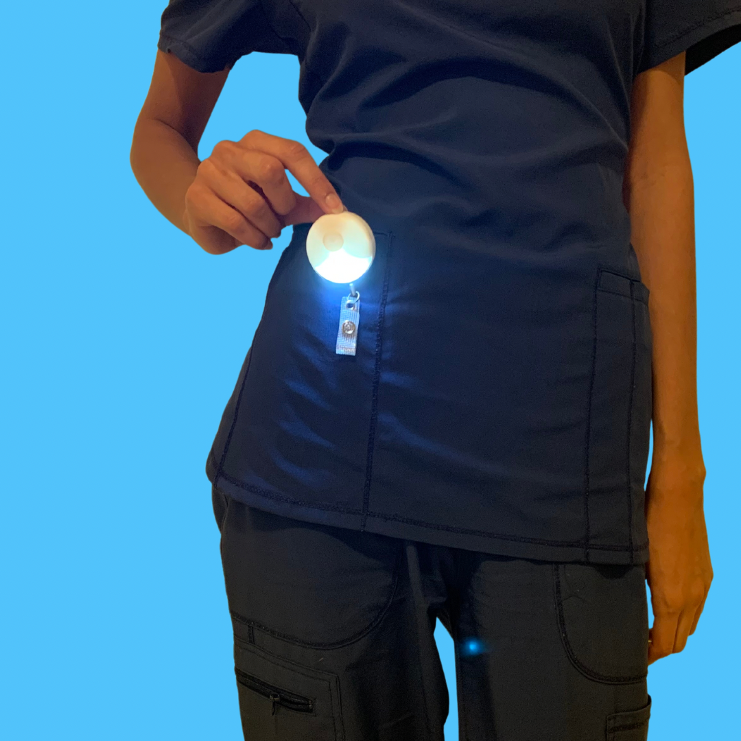 Rechargeable LED Retractable Reel Badge Light