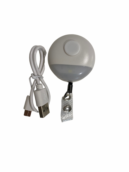Rechargeable LED Retractable Reel Badge Light